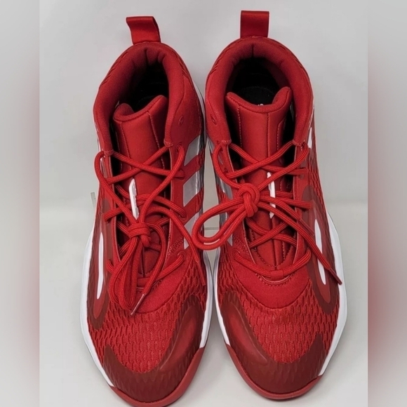 Adidas Exhibit A Sample Mens Size 12.5 Mid Basketball Shoes Red White GW7934 New main image 5